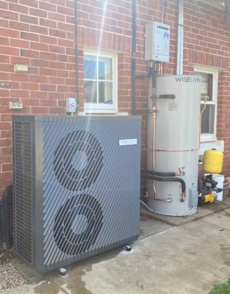 Hydronic heat pump installation
